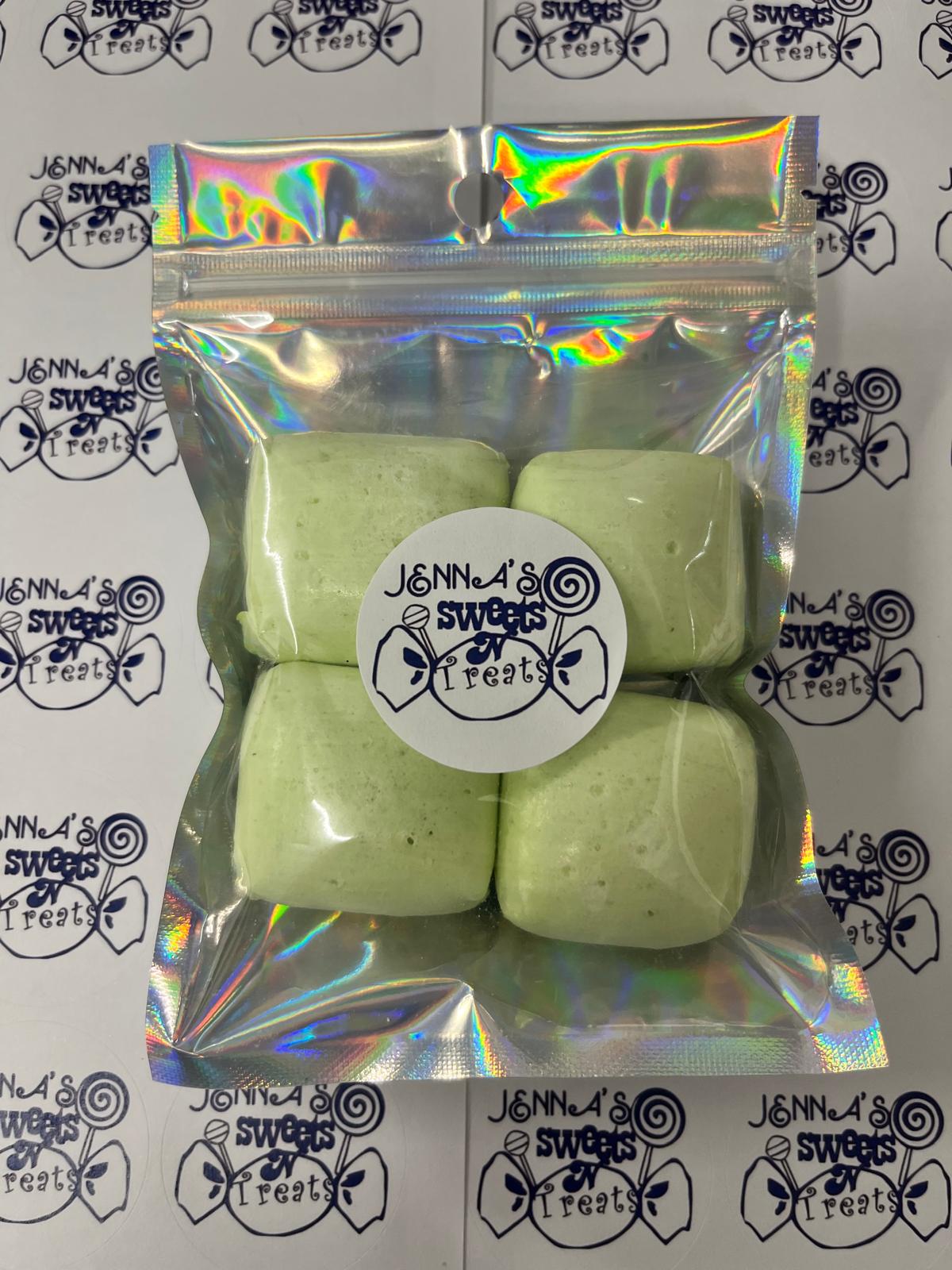 Freeze dried sour apple chewits